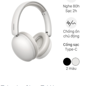 Tai nghe chụp tai chống ồn – Thiết kế hiện đại, pin lâu
